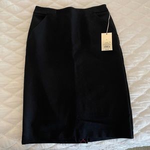 A New Day Simple Black Pencil Skirt (NWT)
